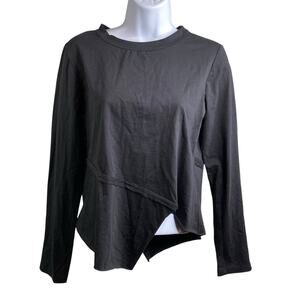 Wendy Kei Women's Black Asymmetric Top Est. Size S Art To Wear Scandi Lagom Boho